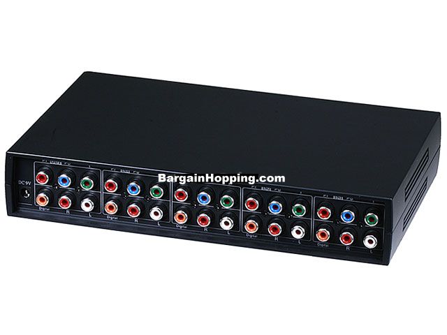 4 Port Component Video Switch w/ IR Learning